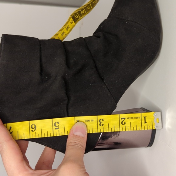 Christian Siriano Black Suede Booties With Metallic Block Heel- Women's Size 7.5 - Picture 13 of 13